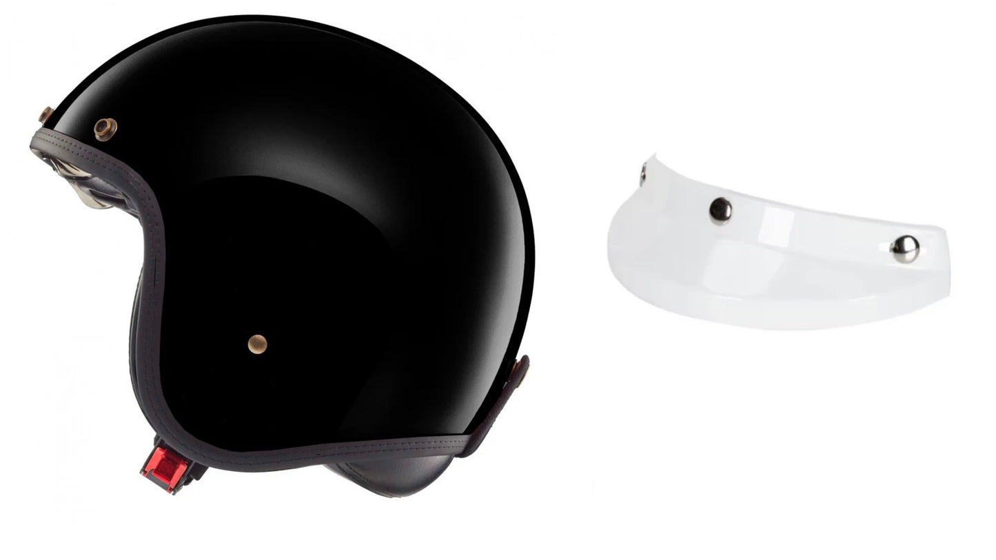 Audace schwarz glanz x Druckknopf Visier