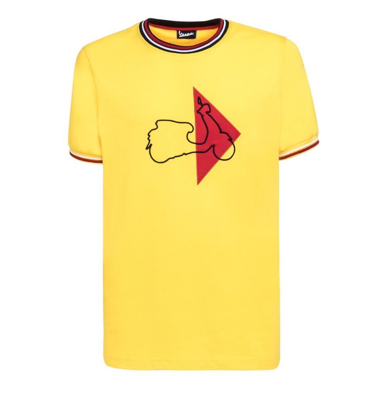 Vespa T-Shirt Modernist, Herren, weiß, gelb
