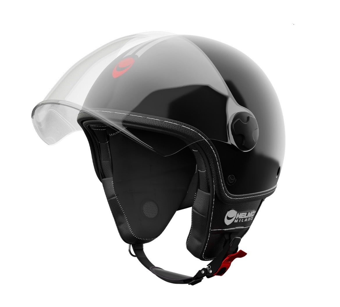 Helmo Milano Demi Jethelm Veloce Black is Black