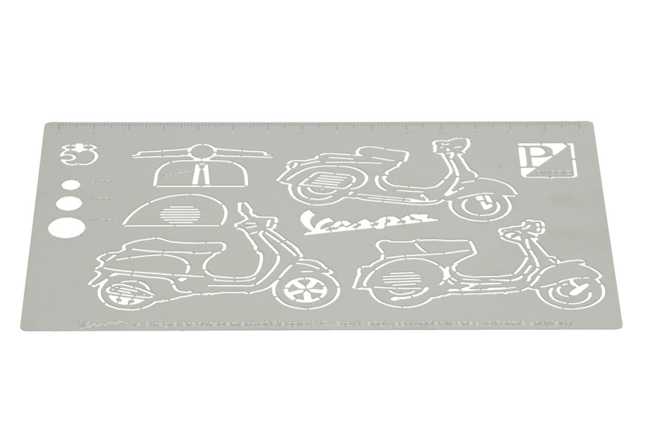 Vespa Zubehör, Vespa Merchandise, Vespa Merchandising, Vespa Heimausstattung, Vespa Ausstattung, Vespa Bürobedarf. Vespa Geschenke, Vespa Fanartikel. Vespa Schablone, Vespa Schreibware, Schreibware Vespa