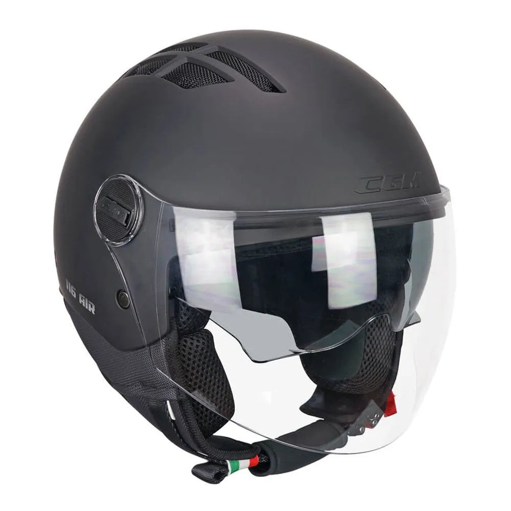 Helmet Demi Jet CGM, vespa helm, Cgm helm, günstige helme, günstige Helme mit Visier, klapphelme, graue vespa helme, roller helme günstig, vespa helm grau