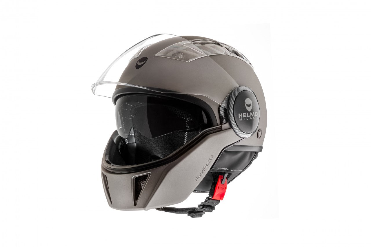 Helmo Milano Full Jethelm, FuoriRotta, anthrazit, matt,Helmo Milano Volljethelm , Volljethelme graue, garue Volljethelme, Helmo Milano Helm mit Sonnenblende, Helmo Milano Helm mit langem Visier, Helmo Milano Helm mit zwei Visieren