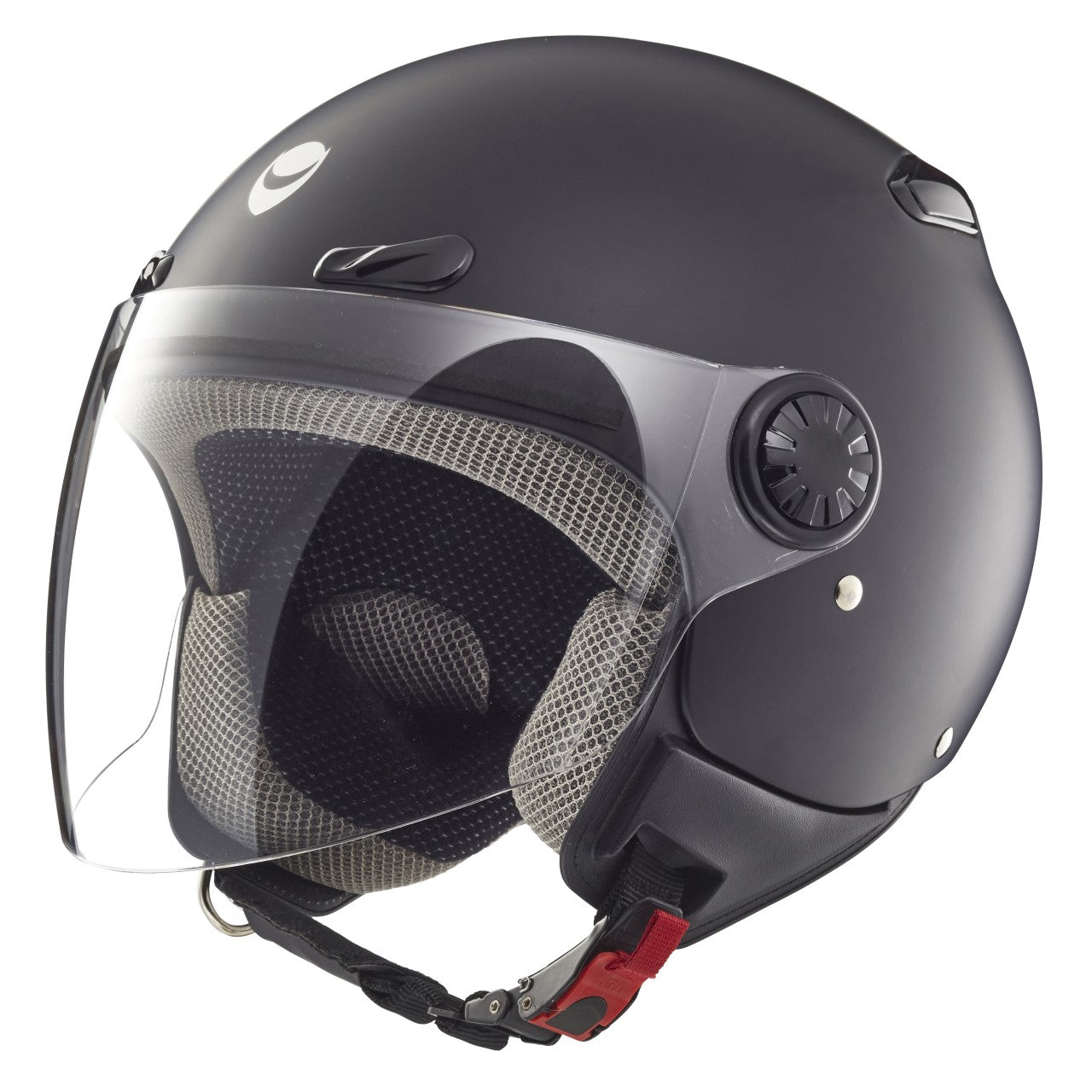 Helmo Milano Jethelm, Oscuro, schwarz, matt, billige Vespa Helme, günstige Helmo Milano Helme, Helmo Milano helme günstig, schwarze Helmo Milano Helme, Helmo Milano mit langem Visier