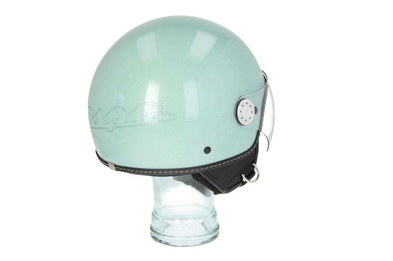 Vespa Demi Jet, Visor 4.0, grün, Vespa ECE 22.06 Helm, Vespa grüner Helm, 22.06 ECE, Vespa Merchandising, Vespa Zubehör, Vespa Geschenk, Vespa 2024 Neu Erscheinungen, Neue Vespa Helme