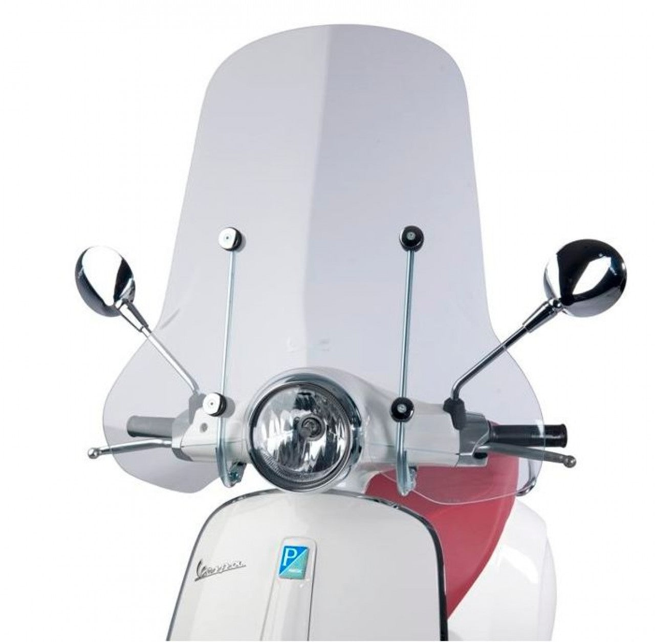 Windschutzscheibe klein mit Halterung, getönt, Windschutzscheibe Vespa, vespa Witterungsschutz, Windschutz, Wetterschutz vespa, vespa regenschutz, Vespa Sonnenschutz, vespa bei allen Witterungen, vespa Windschutzscheibe klar, Windschutzscheibe klein mit Halterung, klar, Windschutzscheibe klein mit Halterung, 420x320 mm, klar, Windschutzscheibe groß mit Halterung, klar
