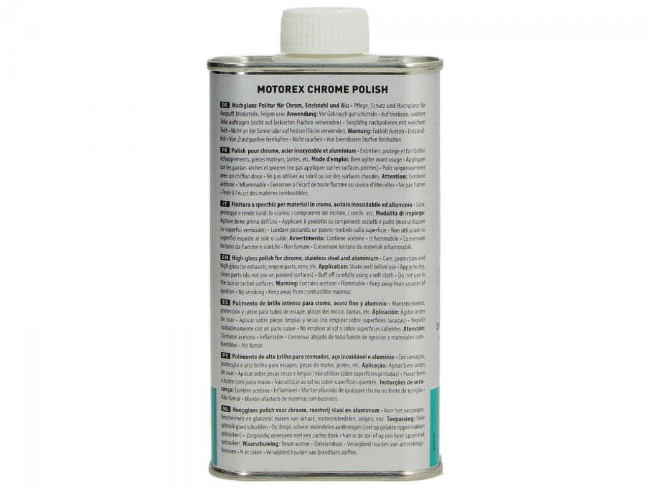 Motorex Chrom-Politur 0,200 l , Hochglanzpolitur für Vespa/Roller/Motorrad,Vespa Pflegeartikel, Pflegeartikel Vespa, Pflegeartikel Motorrad, Motorrad Pflegeartikel, Motorex Pflegeprodukte, Helmreinigung Vespa, Helmpflege Vespa