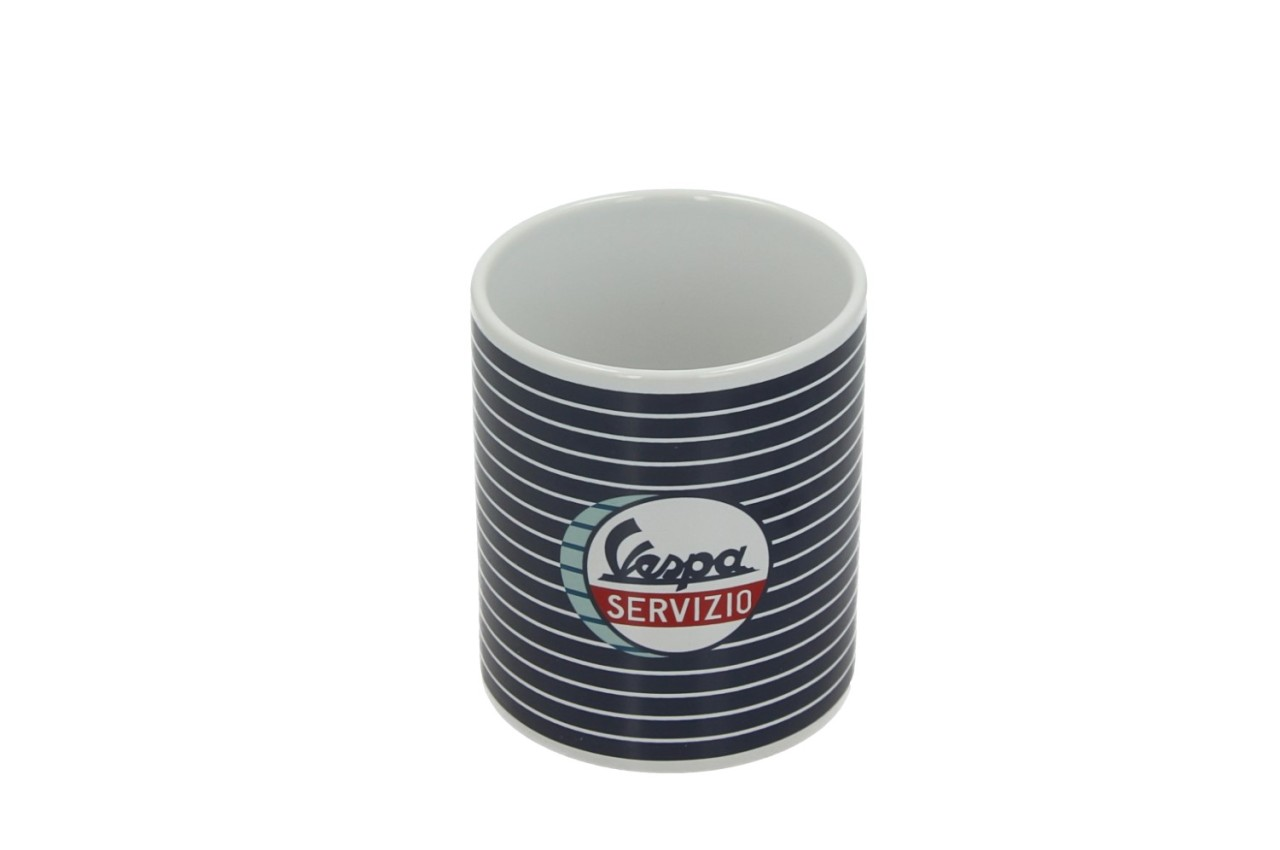 Vespa Tasse, Tasse mit Vespamotiv,Vespa Tasse Servizio blau