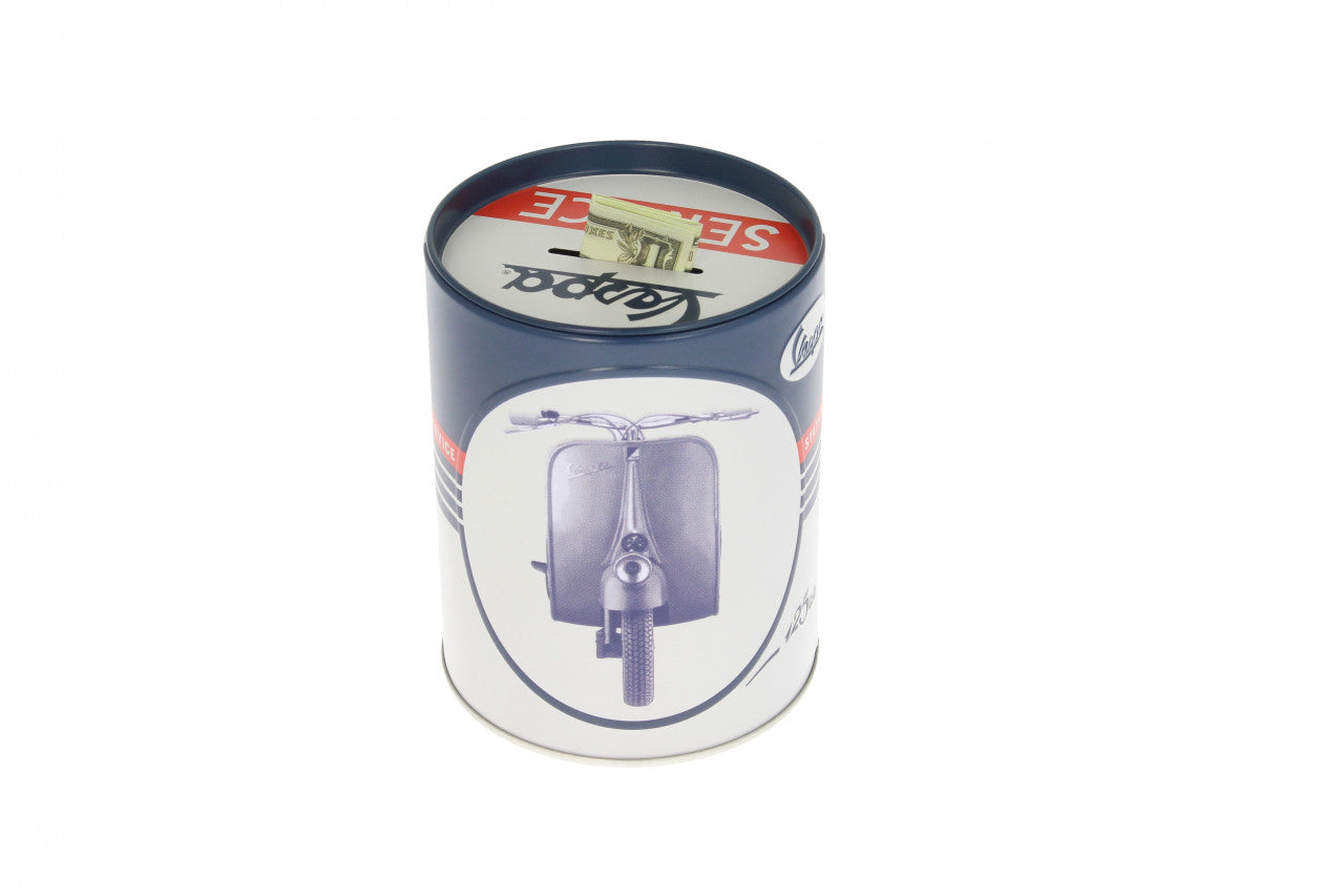 Vespa Spardose, Vespa Service, Blech, vespa Fanartikel, vespa Merchandising, Vespa Spardose, Spardose Vespa