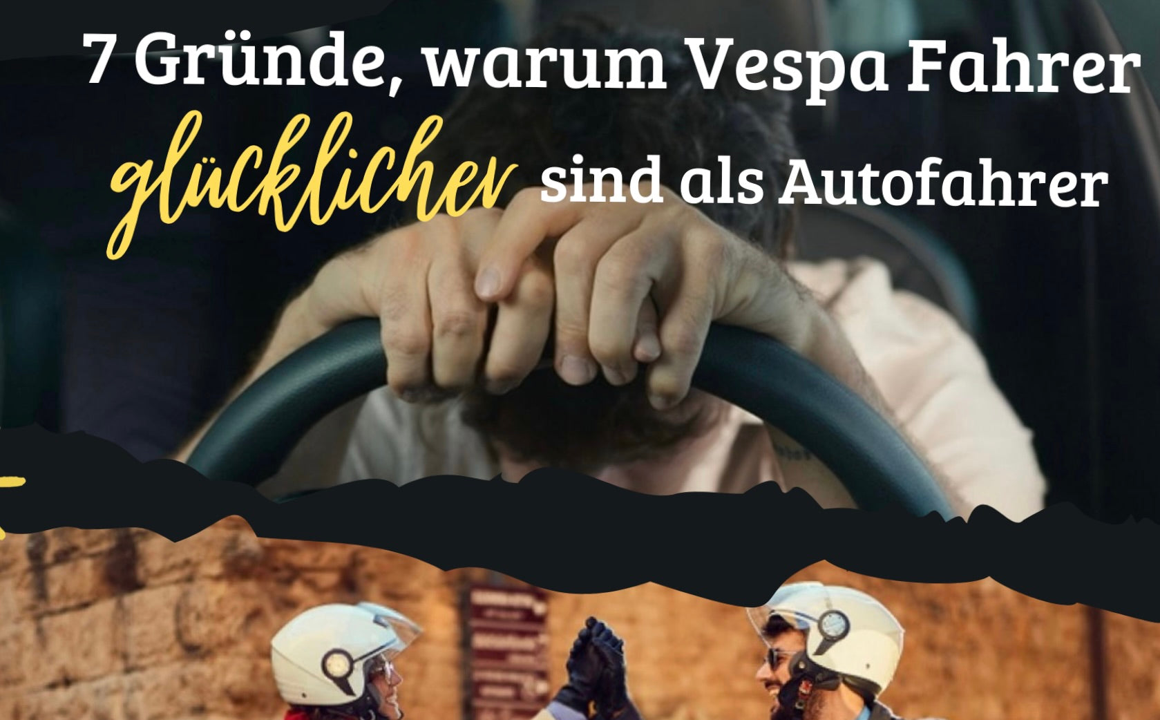 7 Gründe, warum Vespa-Fahrer glücklicher sind als Autofahrer
