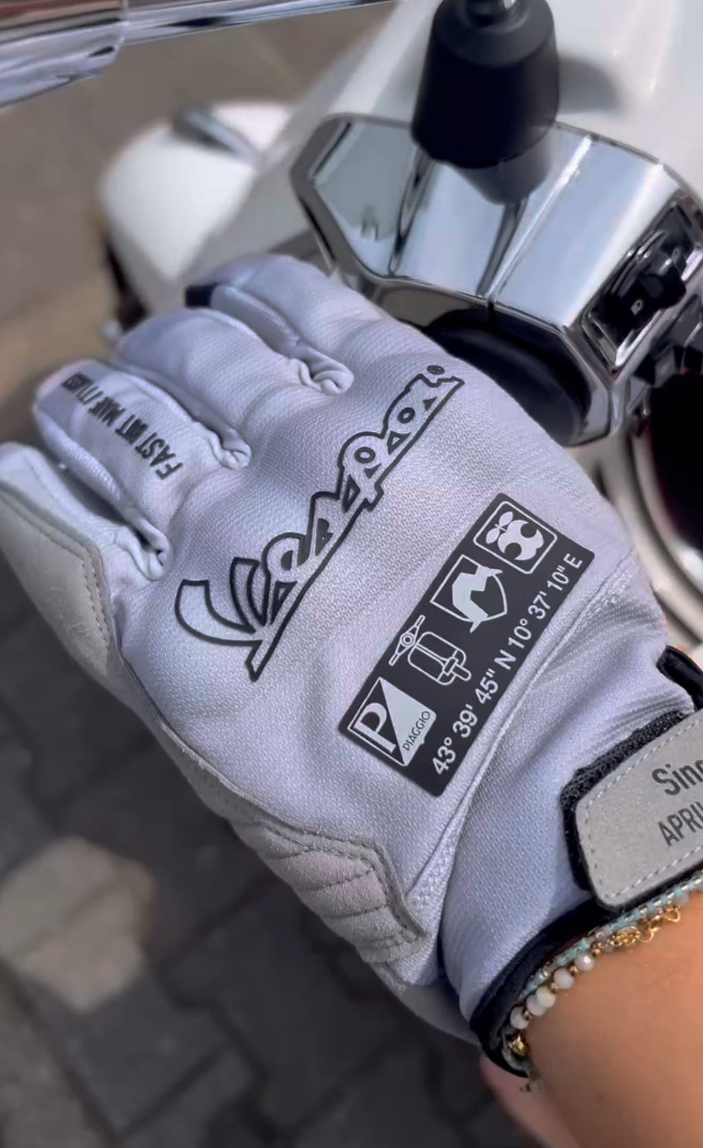 Vespa Dec Handschuhe white, summer