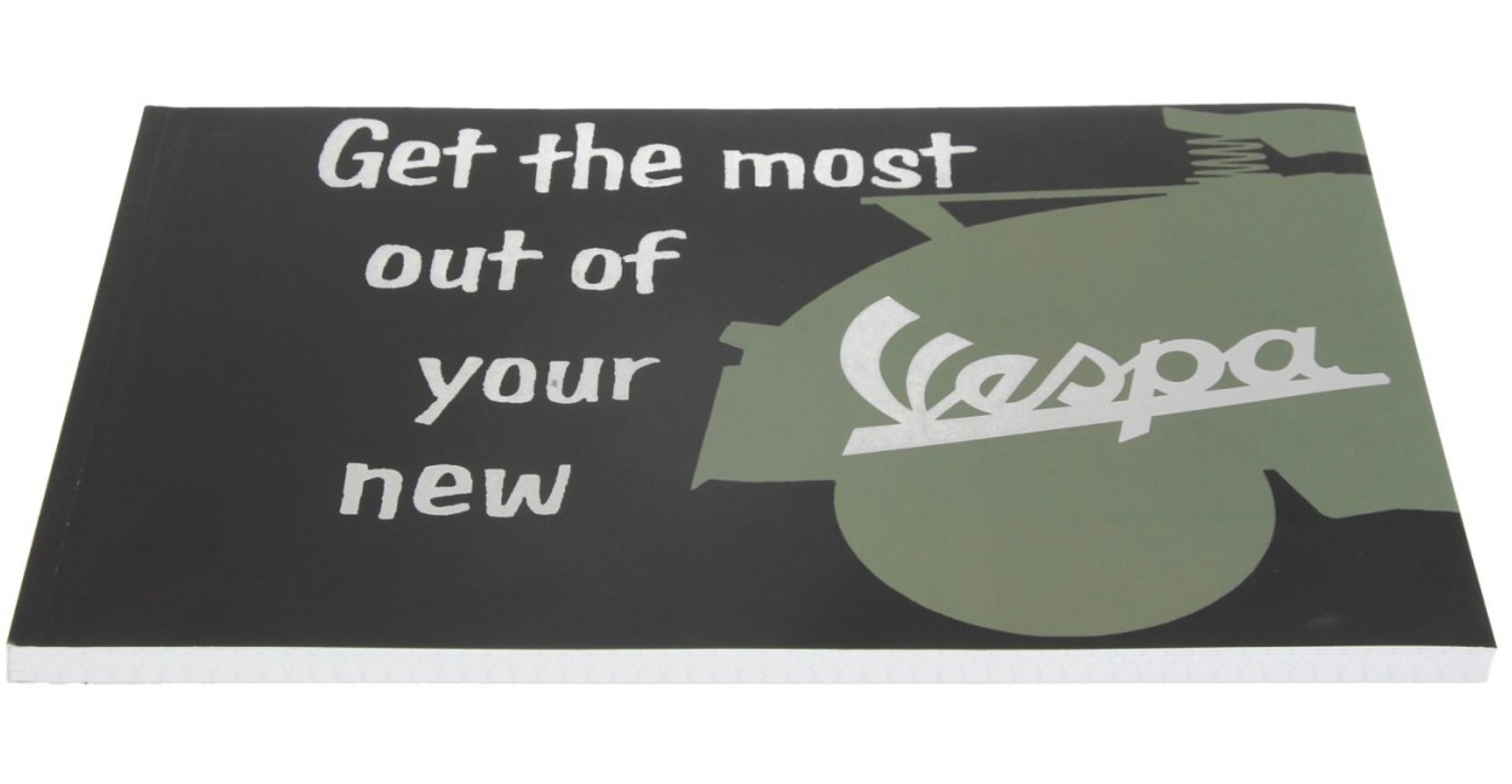 Vespa Notizblock DIN A4, Motiv: get the most out of your new Vespa, vespa merchandising, vespa zubehör, vespa büroartikel, vespa merchandise, vespa heimausstattung, vespa heimzubehör, vespa block, vespa schreibwaren, vespa geschenke
