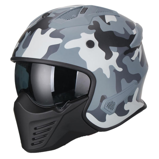 Jethelm Vito bruzano camo, Vito Helme, billige/günstige Vespa Helme, Vespa Helm, Motorradhelm günstig, ECE 22-06, Motorradhelme mit Visier, Vespa Helme mit Sonnenvisier, Rollerhelme günstig mit zwei Visieren