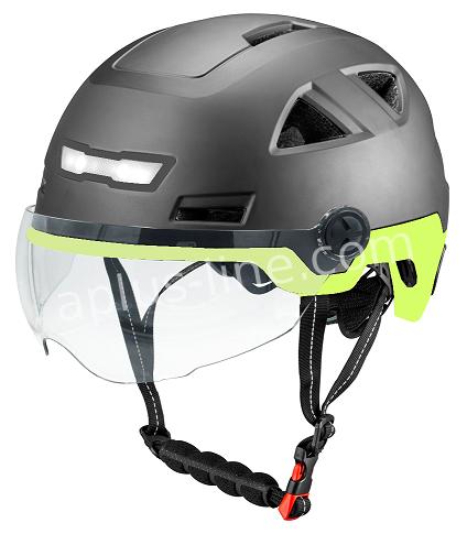 VITO Fahrradhelm mit Licht, Fahrradhelm mit Vorder- und Rücklicht, Fahrradhelm mit Visier, Winter Fahrradhelm, Fahrradhelm mit Licht, Fahrradhelm mit Licht günstig