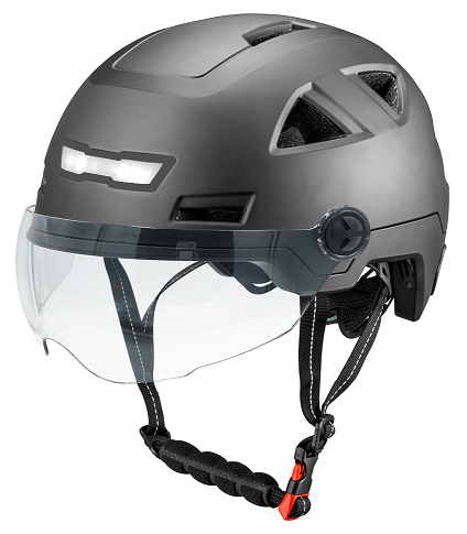 VITO Fahrradhelm mit Licht, Fahrradhelm mit Vorder- und Rücklicht, Fahrradhelm mit Visier, Winter Fahrradhelm, Fahrradhelm mit Licht, Fahrradhelm mit Licht günstig