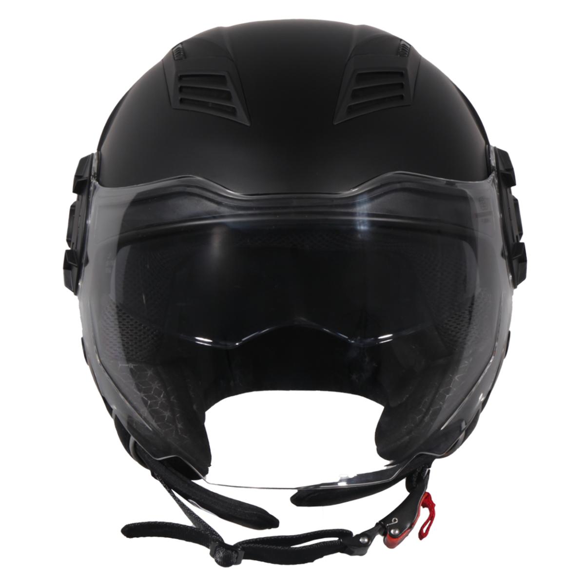 Jethelm Vito Isola matt schwarz, Vito Helme, billige/günstige Vespa Helme, Vespa Helm, Motorradhelm günstig, Helm ECE 22-06, Motorradhelme mit Visier, Vespa Helme mit Sonnenvisier, Rollerhelme günstig mit zwei Visieren