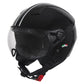 Helm vito jet moda glanz schwarz, Vespahelme günstig, günstige Vespa Helme, günstige schöne Rollerhelme, Helm mit Visier