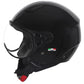 Helm vito jet moda glanz schwarz, Vespahelme günstig, günstige Vespa Helme, günstige schöne Rollerhelme, Helm mit Visier