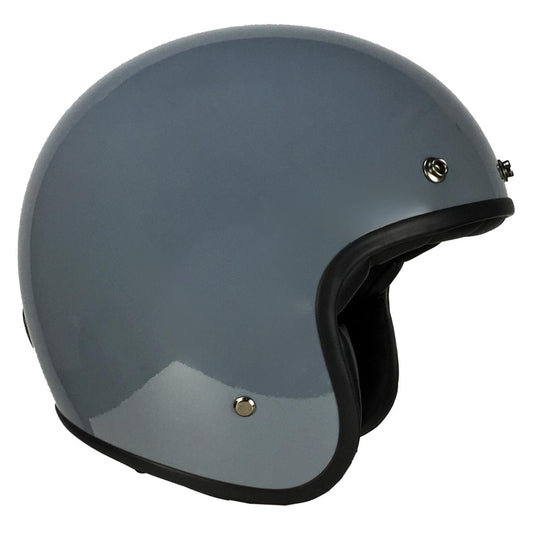 Jethelm vito grande nardo grau, vespa helm, vito  helm, günstige helme, günstige Helme ohne Visier, klapphelme, graue vespa helme, roller helme günstig, vespa helm grau