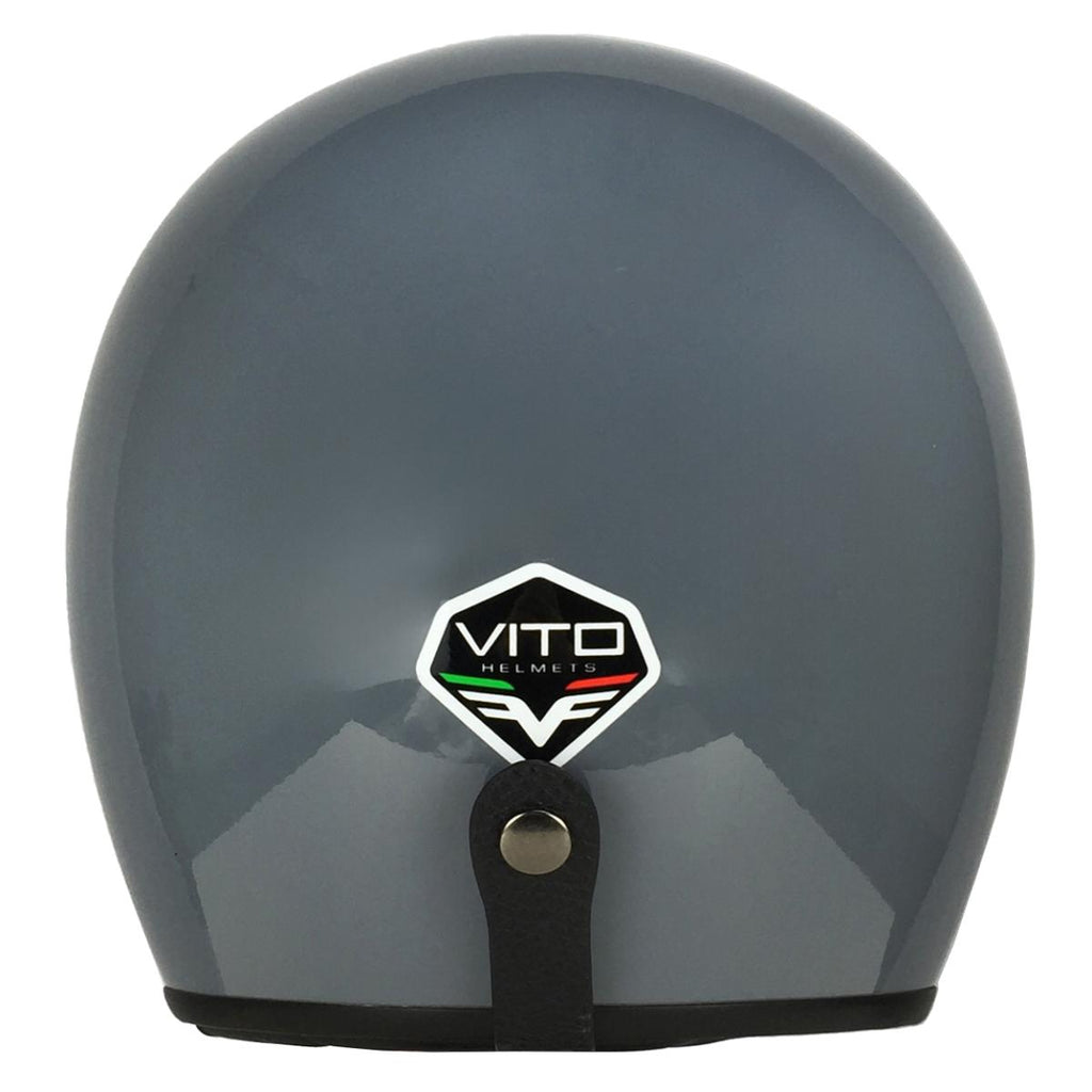 Jethelm vito grande nardo grau, vespa helm, vito  helm, günstige helme, günstige Helme ohne Visier, klapphelme, graue vespa helme, roller helme günstig, vespa helm grau