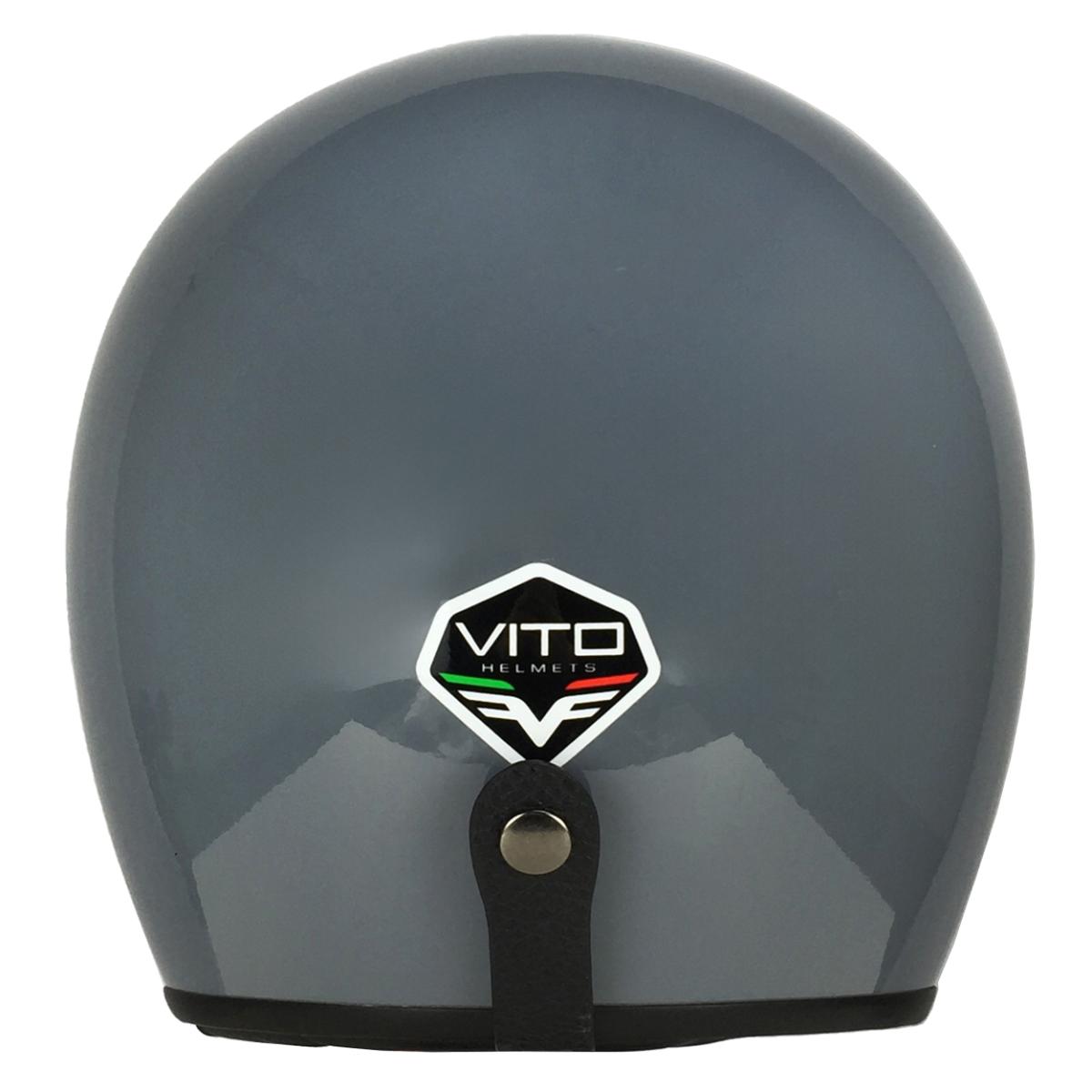 Jethelm vito grande nardo grau, vespa helm, vito  helm, günstige helme, günstige Helme ohne Visier, klapphelme, graue vespa helme, roller helme günstig, vespa helm grau