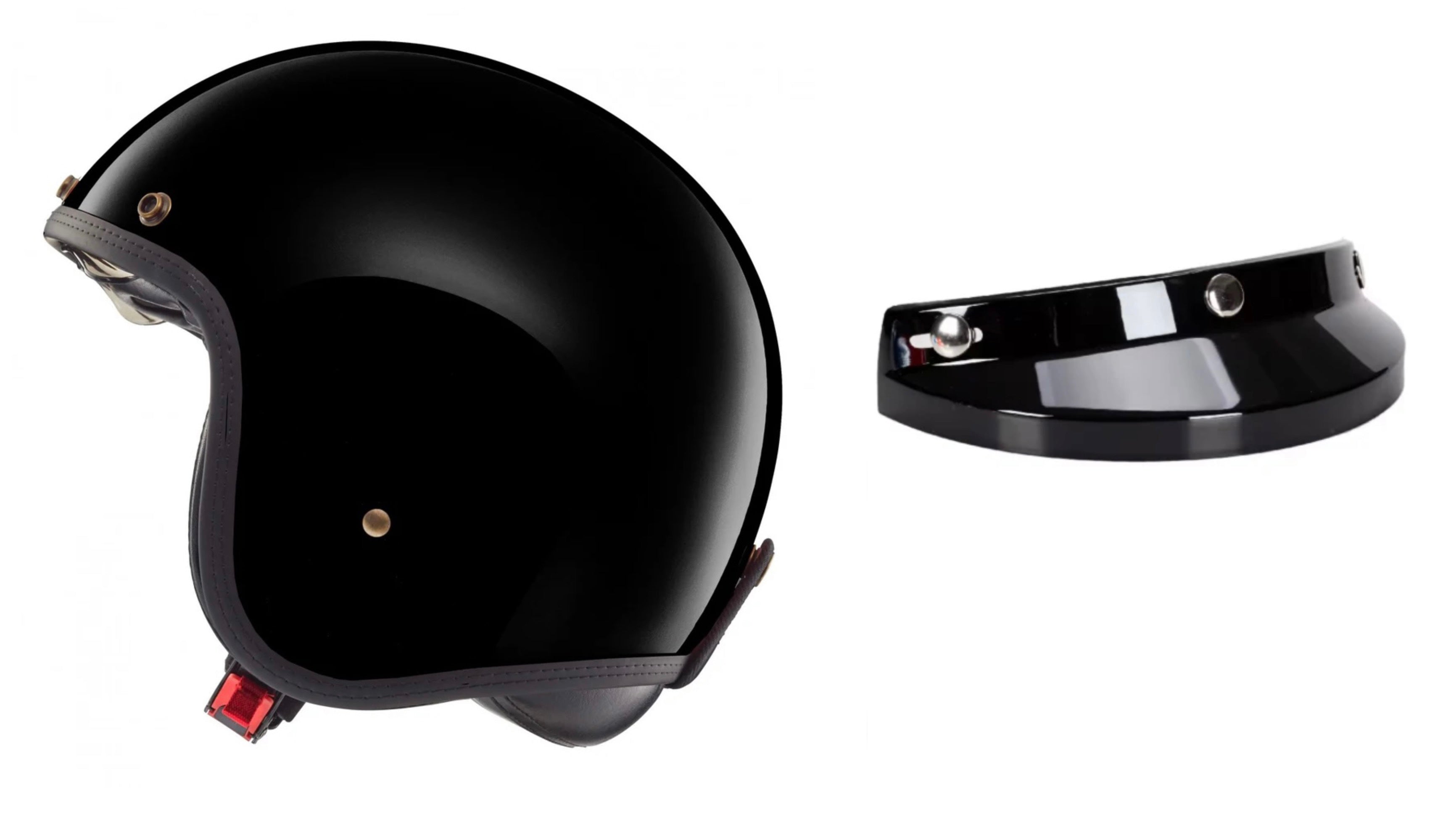 Audace schwarz glanz x Druckknopf Visier