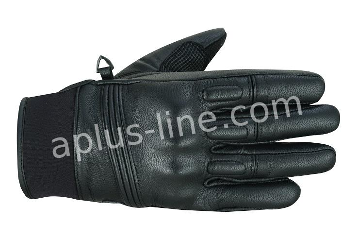 Handschuhe alpha styling stylo schwarzes Leder, Motorradhandschuhe schwarz, Ledermotorradhandschuhen