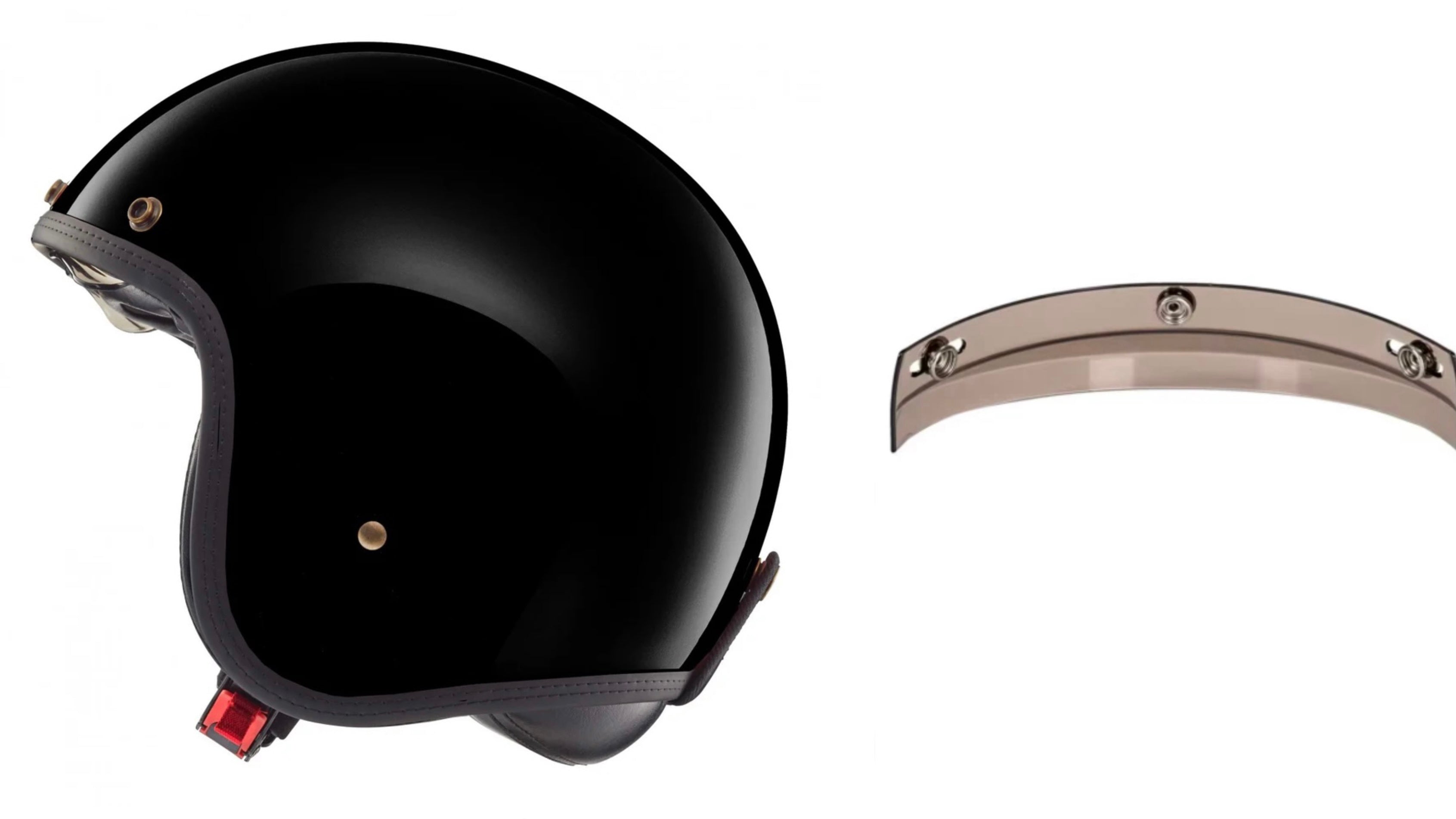 Audace schwarz glanz x Druckknopf Visier