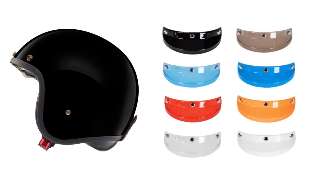 Audace schwarz glanz x Druckknopf Visier