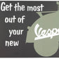 Vespa Notizblock DIN A4, Motiv: get the most out of your new Vespa