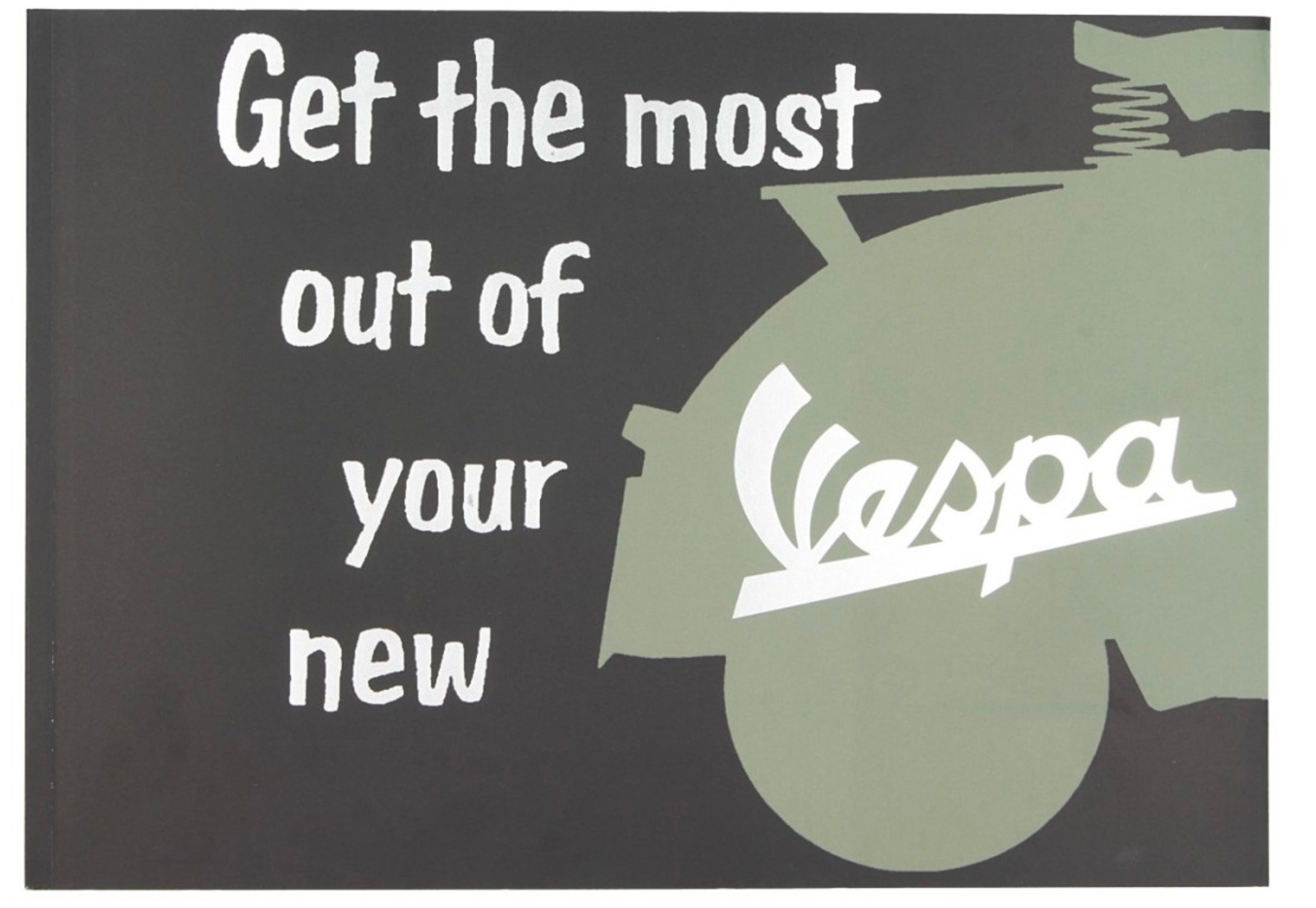 Vespa Notizblock DIN A4, Motiv: get the most out of your new Vespa, vespa merchandising, vespa zubehör, vespa büroartikel, vespa merchandise, vespa heimausstattung, vespa heimzubehör, vespa block, vespa schreibwaren, vespa geschenke