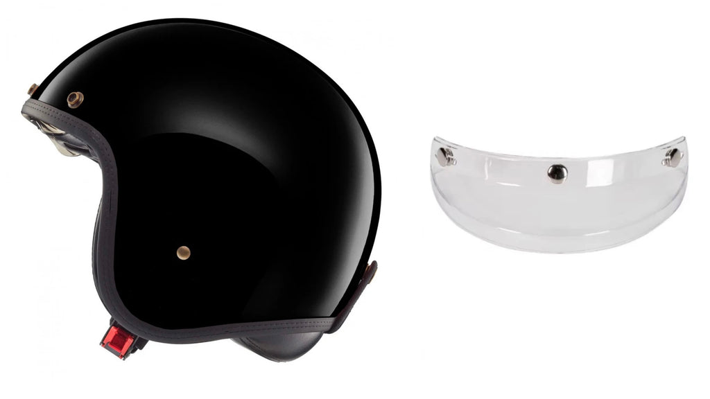 Audace schwarz glanz x Druckknopf Visier