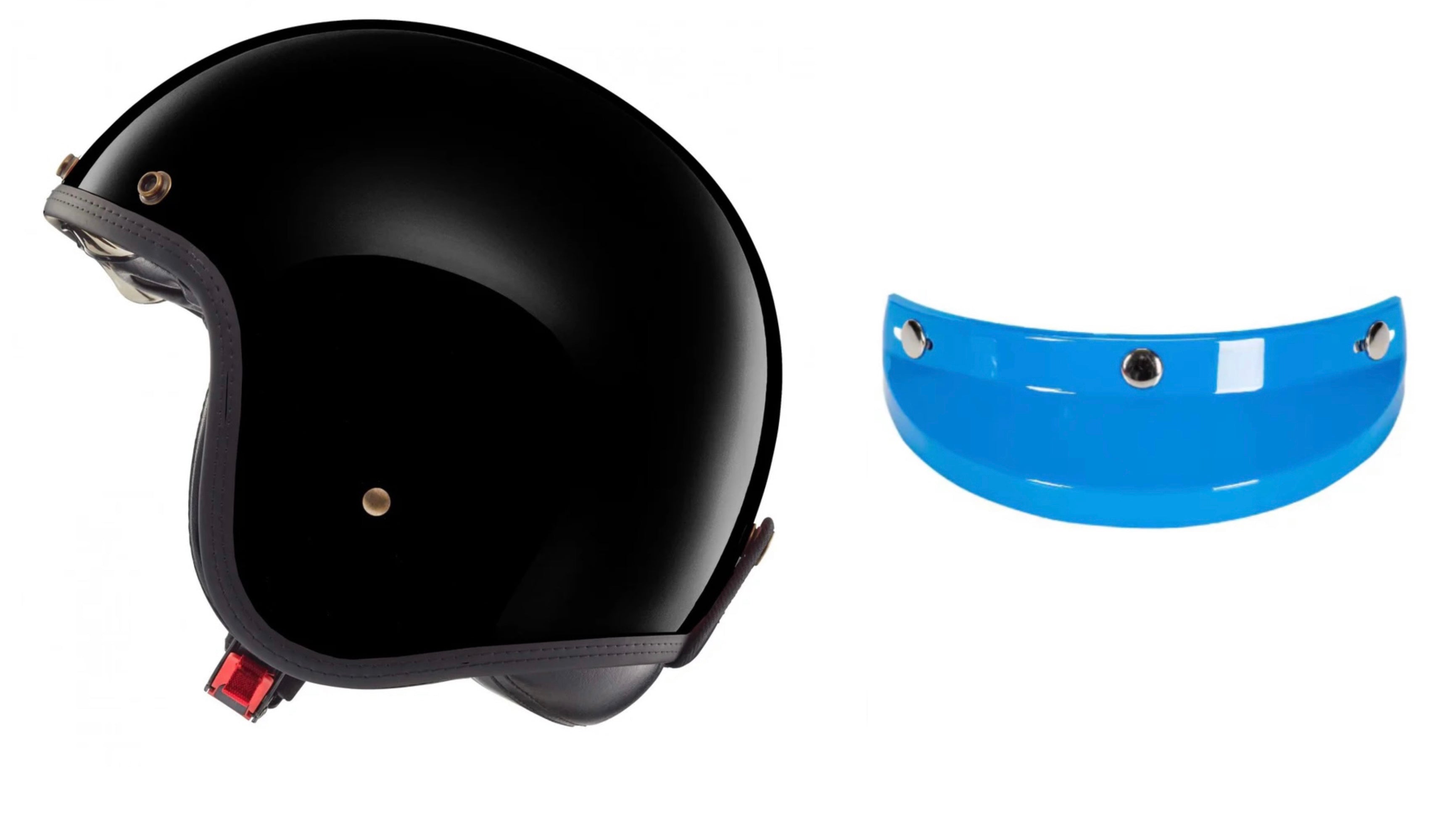 Audace schwarz glanz x Druckknopf Visier