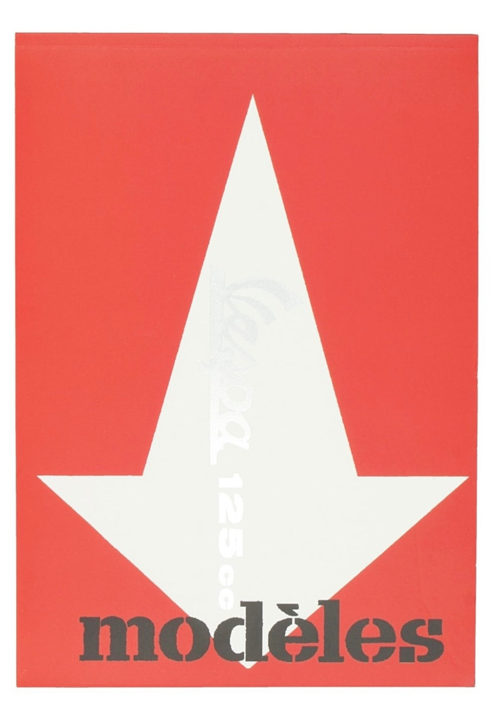 vespa merchandising, vespa zubehör, vespa büroartikel, vespa merchandise, vespa heimausstattung, vespa heimzubehör, vespa block, vespa schreibwaren, vespa geschenke, Vespa Notizblock DIN A4, rot, weiß, Motiv: Pfeil 125 ccm Modelle