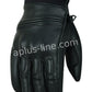 Handschuhe alpha styling stylo schwarzes Leder, Motorradhandschuhe schwarz, Ledermotorradhandschuhen