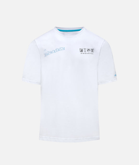 T-Shirt VESPA DEC weiß, Vespa T-Shirt weiß, Vespa neue Kollektion, neue Kollektion Vespa, Vespa Kollektion 2024, 2024 neue Kollektion, Kollektion 2024, Vespa bekleidung, Bekleidung vespa, Vespa Kleidung, Kleidung Vespa, Vespa Merchandising, Vespa fan Artikel