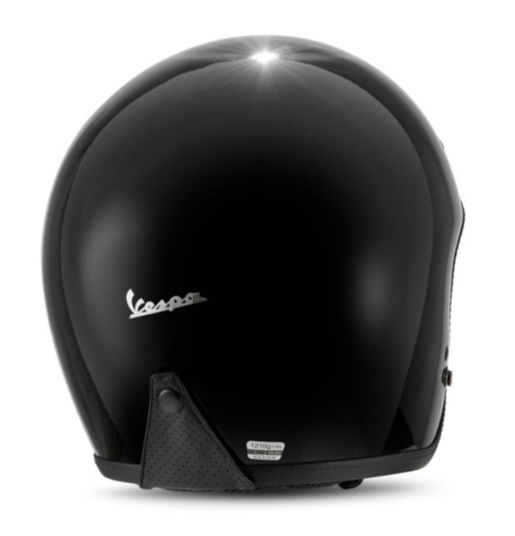Vespa Jethelm Versilia, schwarz, glänzend, ECE 22.06