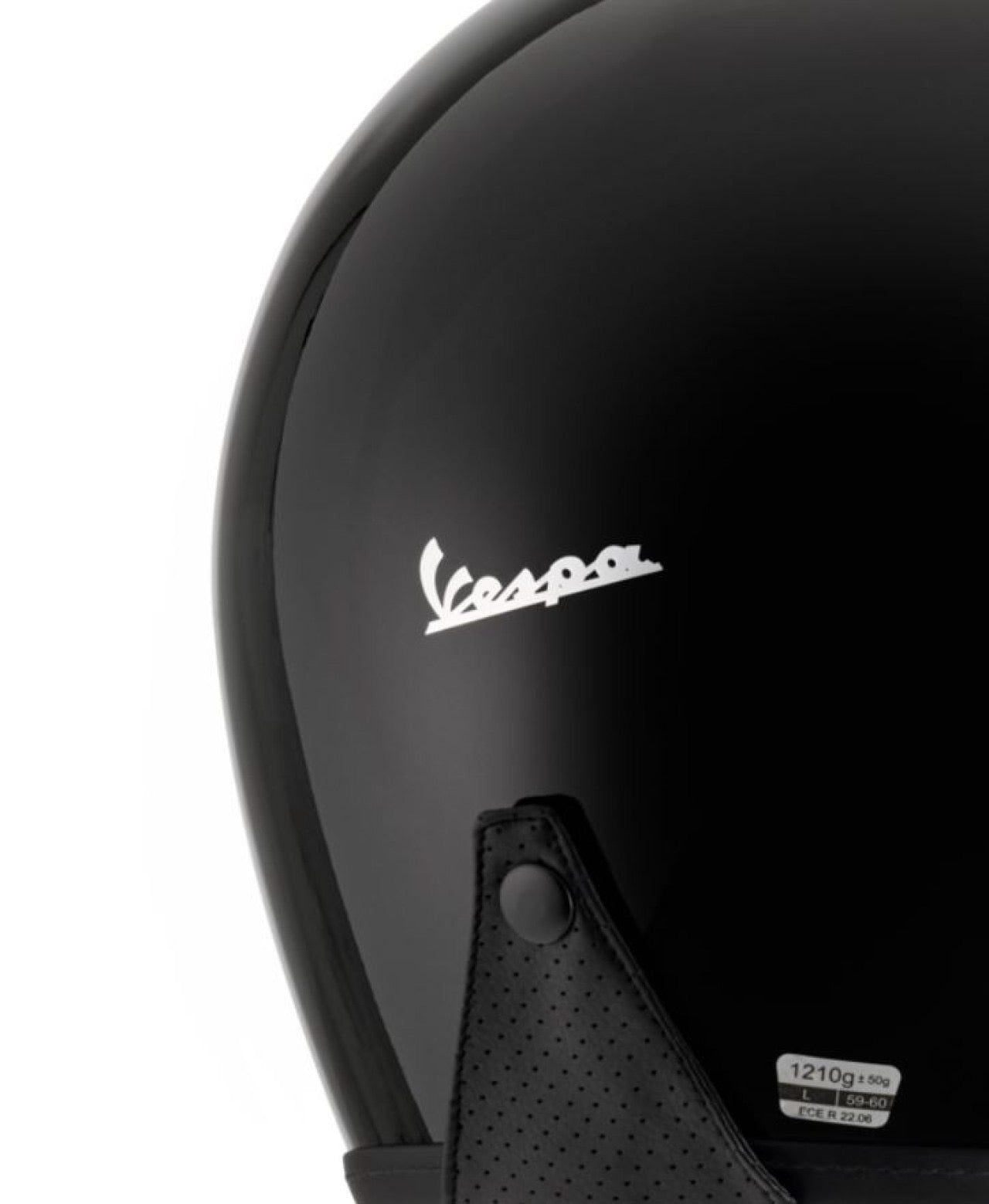 Vespa Jethelm Versilia, schwarz, glänzend, ECE 22.06