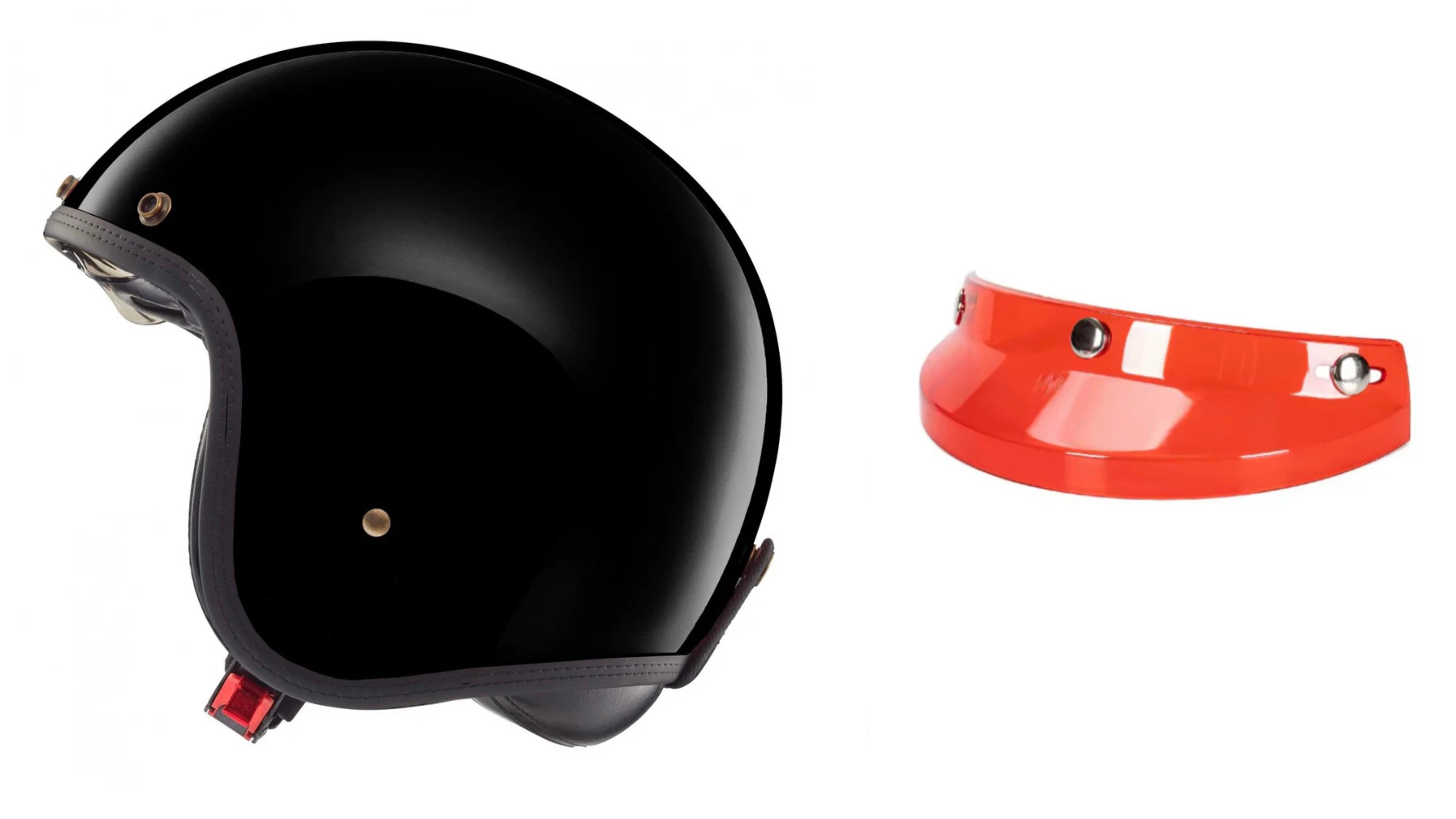 Audace schwarz glanz x Druckknopf Visier