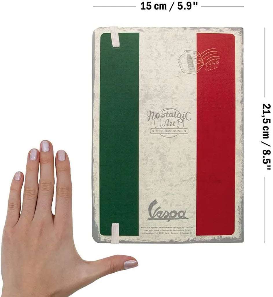 Nostalgic-Art - DIN A5 Notizbuch - Vespa - The Italian Classic Vespa Zubehör, Vespa Merchandise, Vespa Merchandising, Vespa Zubehör, Vespa Geschenke, Vespa Fanartikel, Vespa  Geschenkideen, Vespa Schreibwaren Artikel, Vespa Accessoires, Vespa Design, Vespa hausgestaltung 
