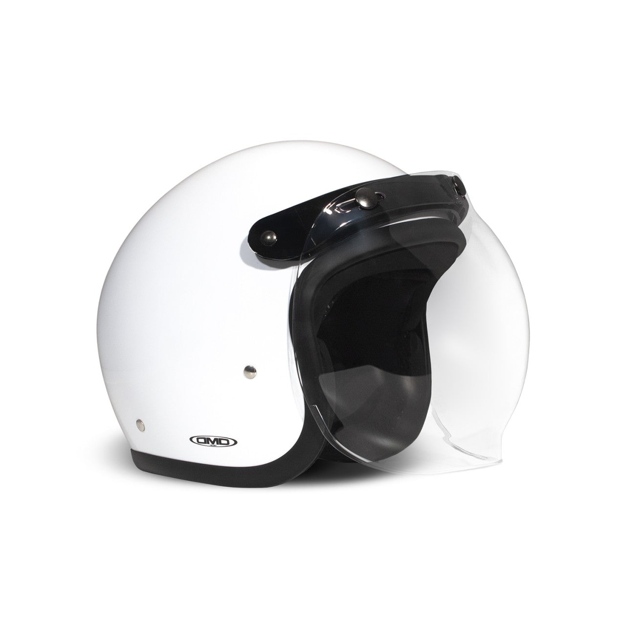DMD Visier klar, Retro, lang bubble, kratzfest, beschlaghemmend, Visiere Vespa, Helmo Milano Visier, Druckknopfvisier, Visier Audace, Visier für Druckknopf