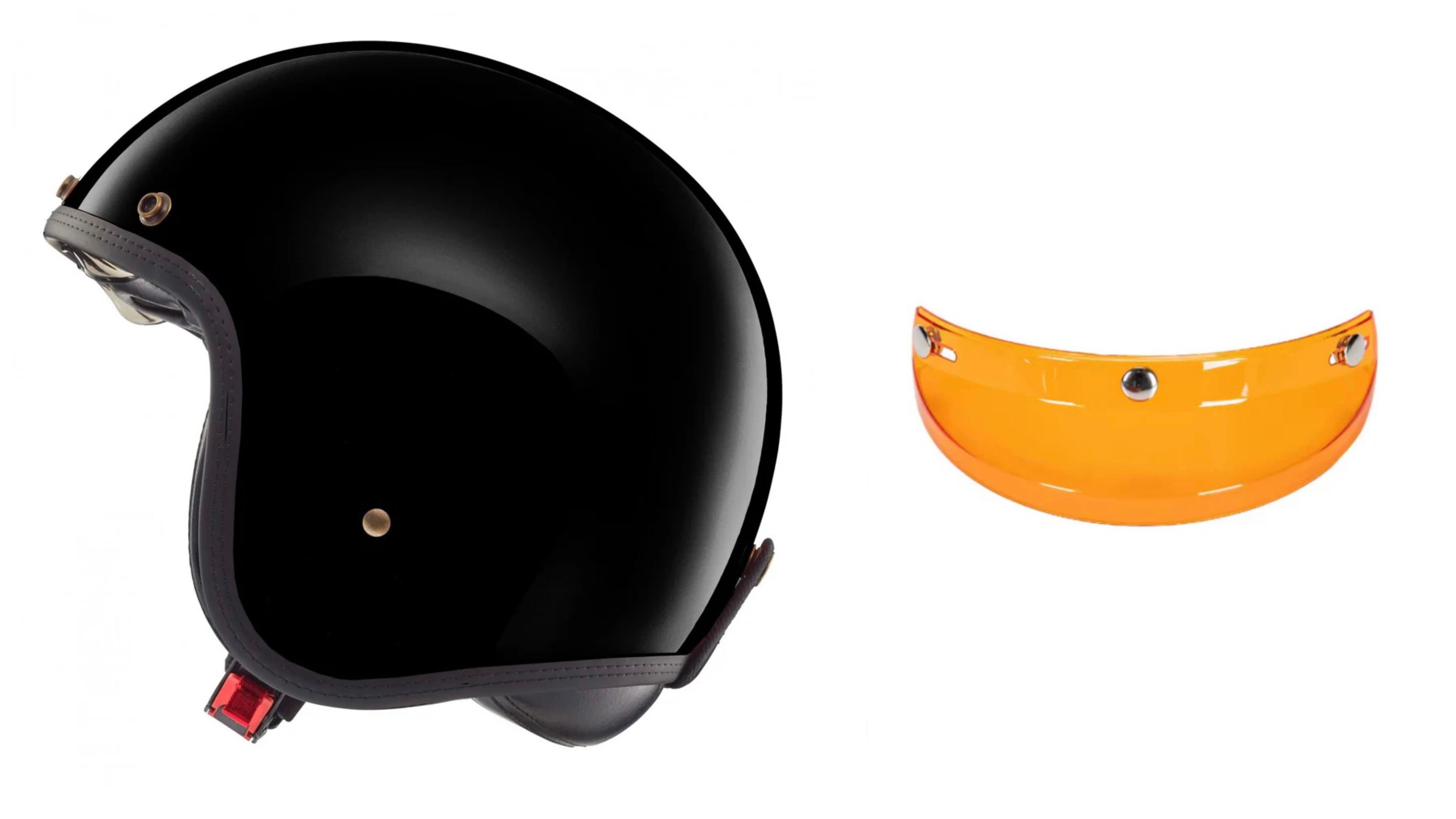 Audace schwarz glanz x Druckknopf Visier