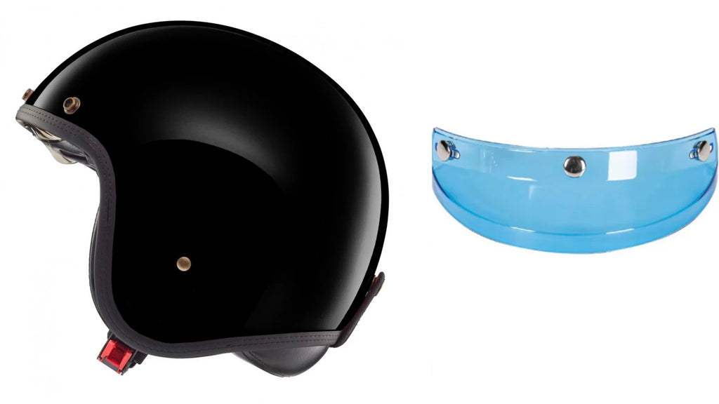 Audace schwarz glanz x Druckknopf Visier