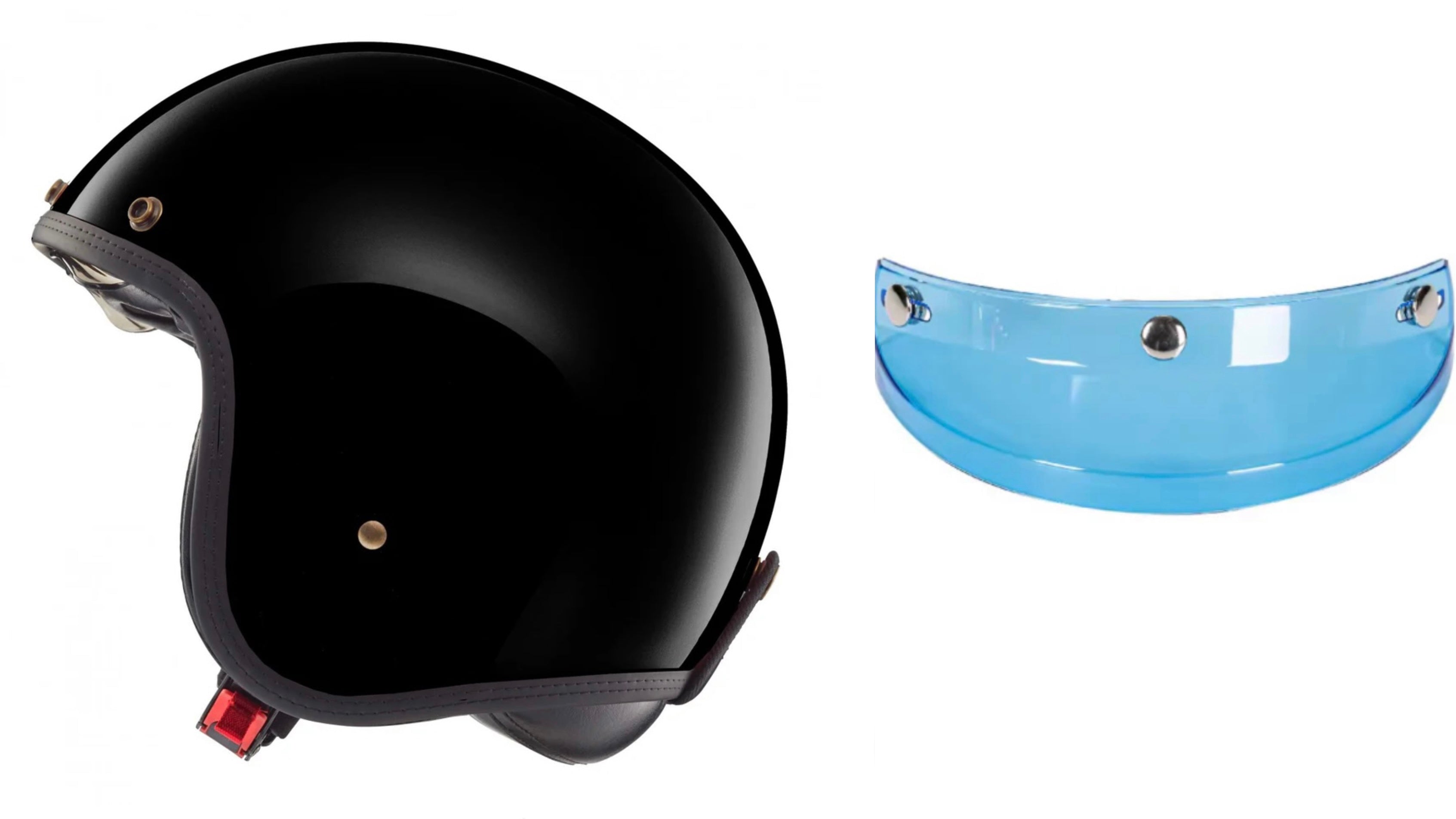 Audace schwarz glanz x Druckknopf Visier