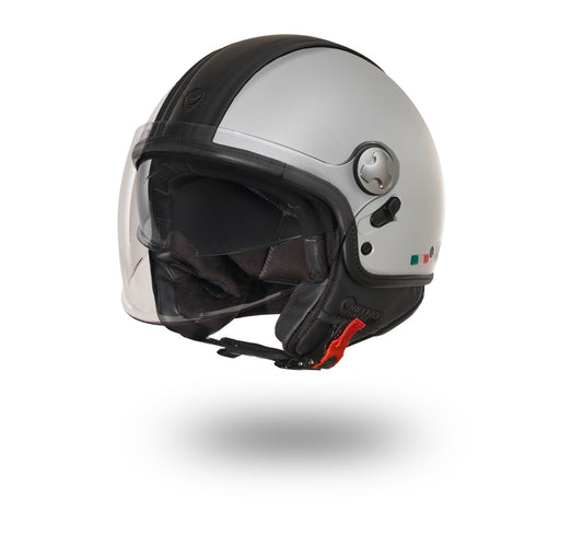 Helmo Milano Jethelm PelleDura Premium pearl white ECE 22.06, Vespa Helm mit Leder, Lederhelm, Helmo Milano Leder Helm für Vespa, Helmo Milano, Helmo Milano neue Helme, Helmo Milano Sale, Vespa Helme, Vespa Helme neu, günstige Vespa Helme, Italienische Vespa Helme, stylische Vespa Helme, Vespa Helm mit langem Visier , Vespa Helm mit zwei Visieren, Helmo Milano Sonnenvisier, Helmo Milano Helm mit zwei Visieren