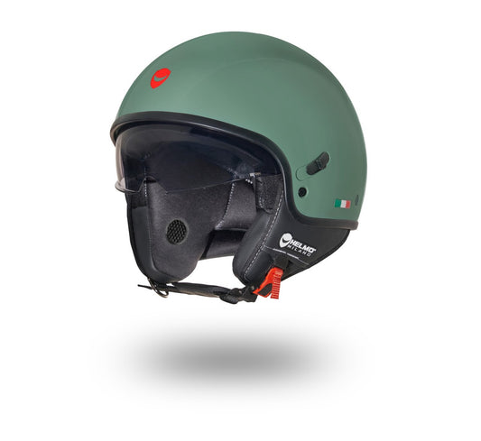 Helmo Milano Jethelm Puro Slider, sage green, ECE 22.06, Vespa Helm, helmo Milano Helm, günstige Vespa Helme, Helmo Milano günstig, Vespa Sale, günstige Vespas, grüner Vespa Helm, bunte Vespa Helme, Helmo Milano Helm grün, grüne Vespa Helme,vespa helme mit Sonnenvisier
