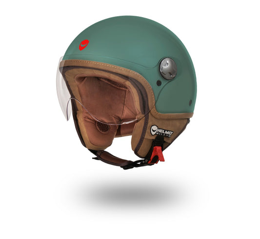 Helmo Milano Jethelm VaPensiero sage green ECE 22.06, Helmo Milano, Helmo Milano neue Helme, Helmo Milano Sale, Vespa Helme, Vespa Helme neu, günstige Vespa Helme, Italienische Vespa Helme, stylische Vespa Helme, Vespa Helm mit langem Visier 