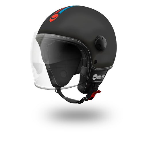 Helmo Milano Jethelm Veloce, dark grey ECE 22.06, Helmo Milano, Helmo Milano neue Helme, Helmo Milano Sale, Vespa Helme, Vespa Helme neu, günstige Vespa Helme, Italienische Vespa Helme, stylische Vespa Helme, Vespa Helm mit langem Visier 