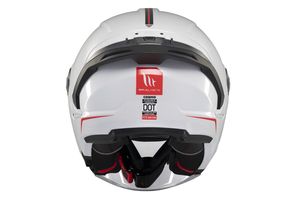 MT Helmets Jethelm Cosmo SV, Pure, weiß, glänzend, ECE 22.06, MT Helme Integralhelme, Klapphelm, Klapphelm Vespa, Jethelm vespa, Vespa Helm zum Klappen, Klapphelm weiß