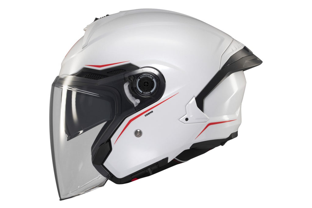 MT Helmets Jethelm Cosmo SV, Pure, weiß, glänzend, ECE 22.06, MT Helme Integralhelme, Klapphelm, Klapphelm Vespa, Jethelm vespa, Vespa Helm zum Klappen, Klapphelm weiß