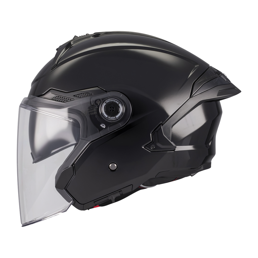 MT Helmets Jethelm Cosmo SV, Pure, schwarz, glänzend, ECE 22.06, MT Helme Integralhelme, Klapphelm, Klapphelm Vespa, Jethelm vespa, Vespa Helm zum Klappen, Klapphelm Schwarz